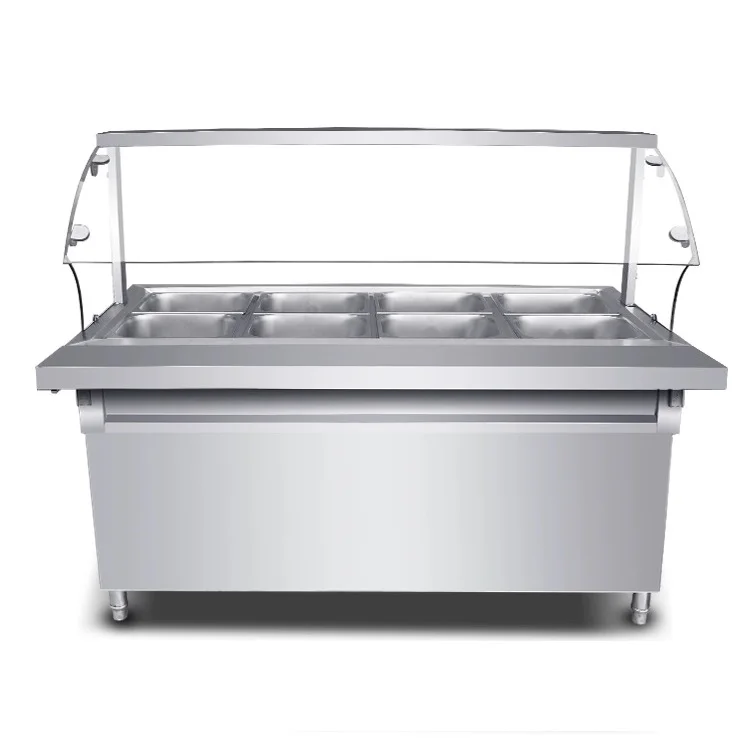 Высококачественное нагревание пищевых продуктов Bain Marie стеклянный Электрический нагреватель для