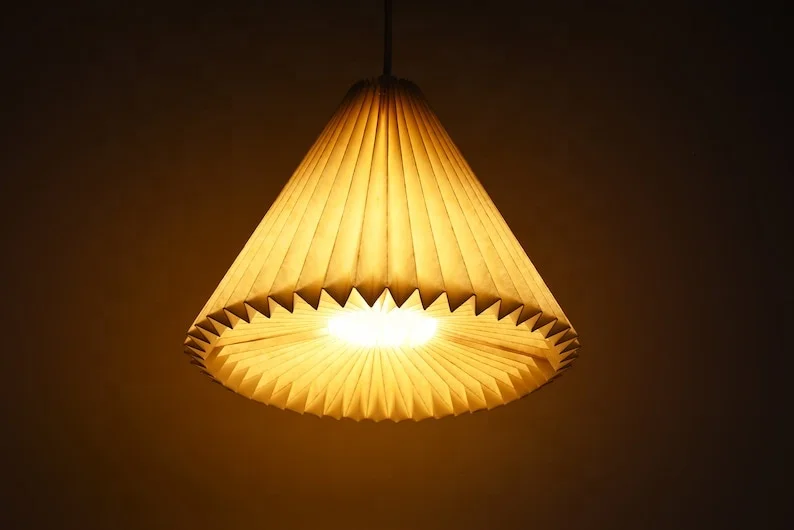 European Style Paper Lantern Lampshade Indoor Honeycomb Paper White Wood-free Cotton Handmade Paper From India Manufacturer