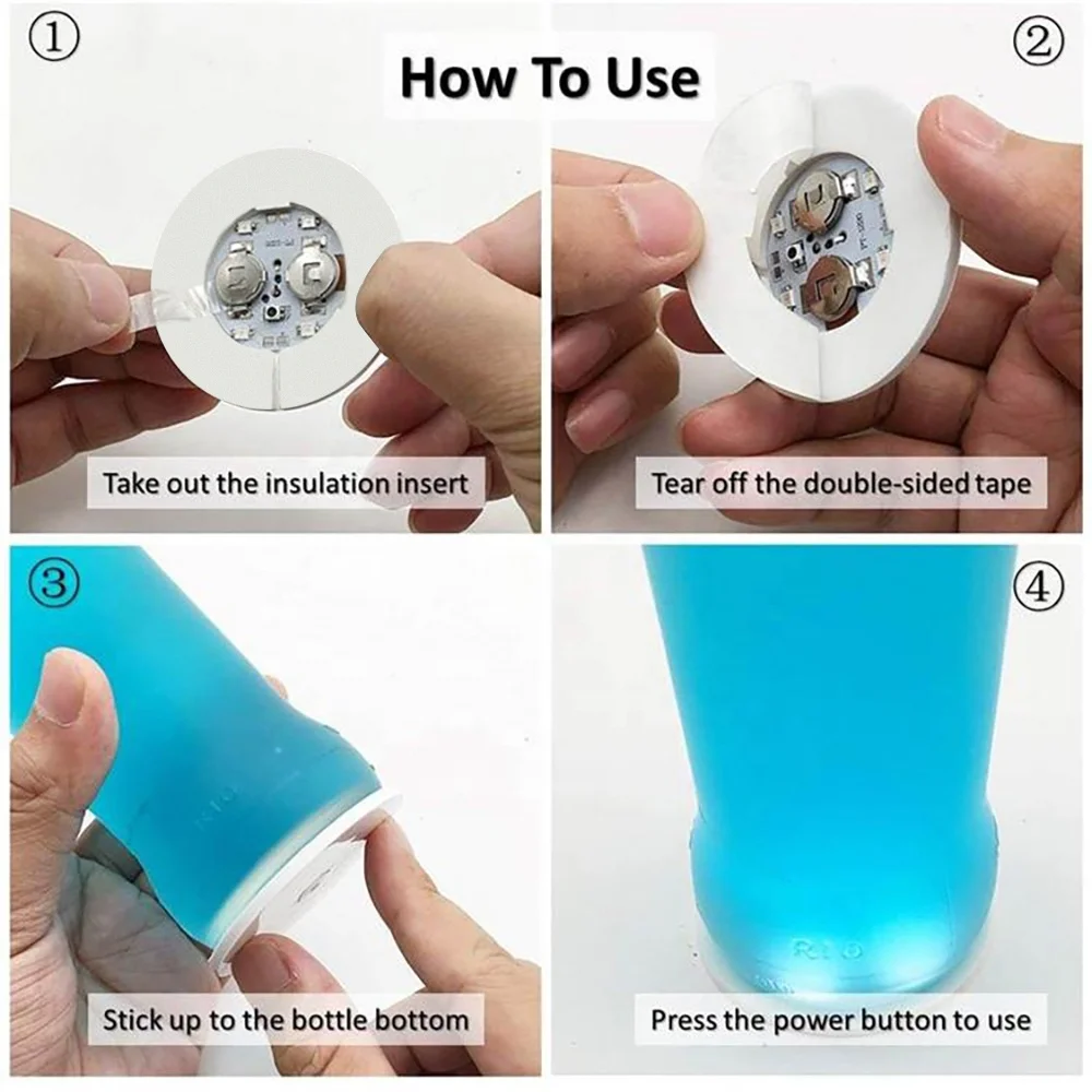 Led Sticker Sticker Bottle Lights Night Club Wine Coaster Wine Bottle Lights Yard Cups Unique Whiskey Coasters Sticker Lights