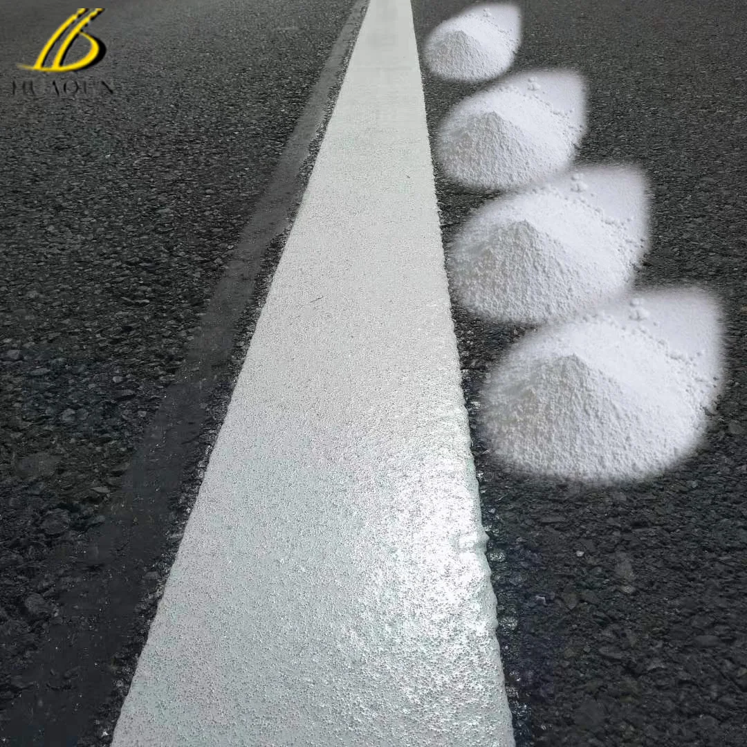 Weather resistance light reflective city road thermoplastic pavement line marking powder paint