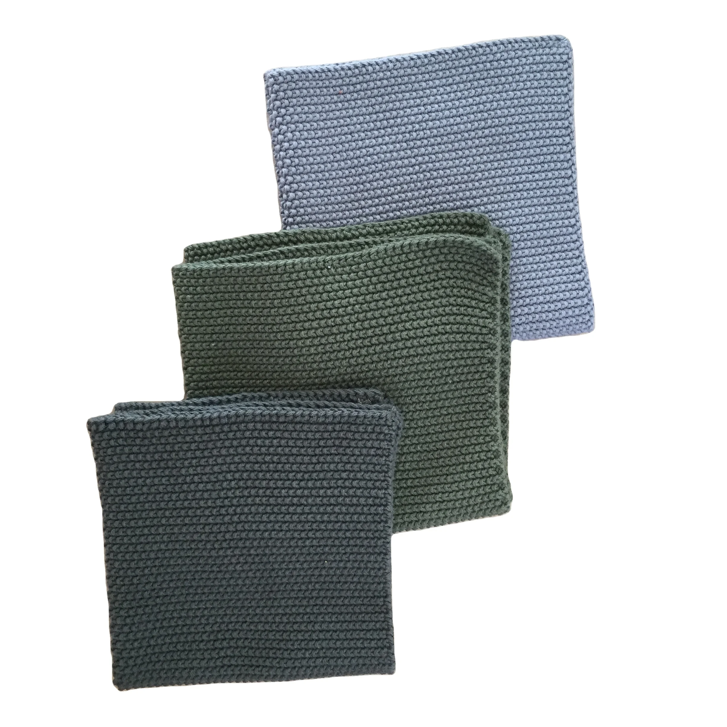 GOTS certified 100% Organic cotton knitted  cleaning wipes, Wipes, Dishcloth & Kitchen napkins and  tea towels kitchen