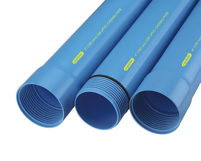 Water well drilling PVC Pipe casing and borehole pvc casing tube and pipes screen for well drilling with thread connection
