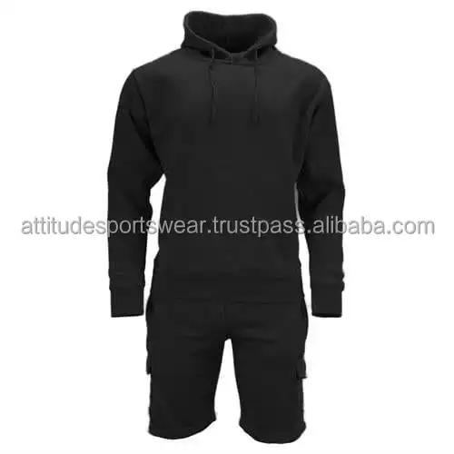 2024 Men High Quality Hoodie Set With Drawstring Ribbed Cuff For Men  Custom Logo #D