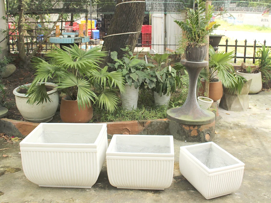 Large Fiber Concrete Planter Flower Pot Mold For Making Decorative Flower Pot made in Vietnam