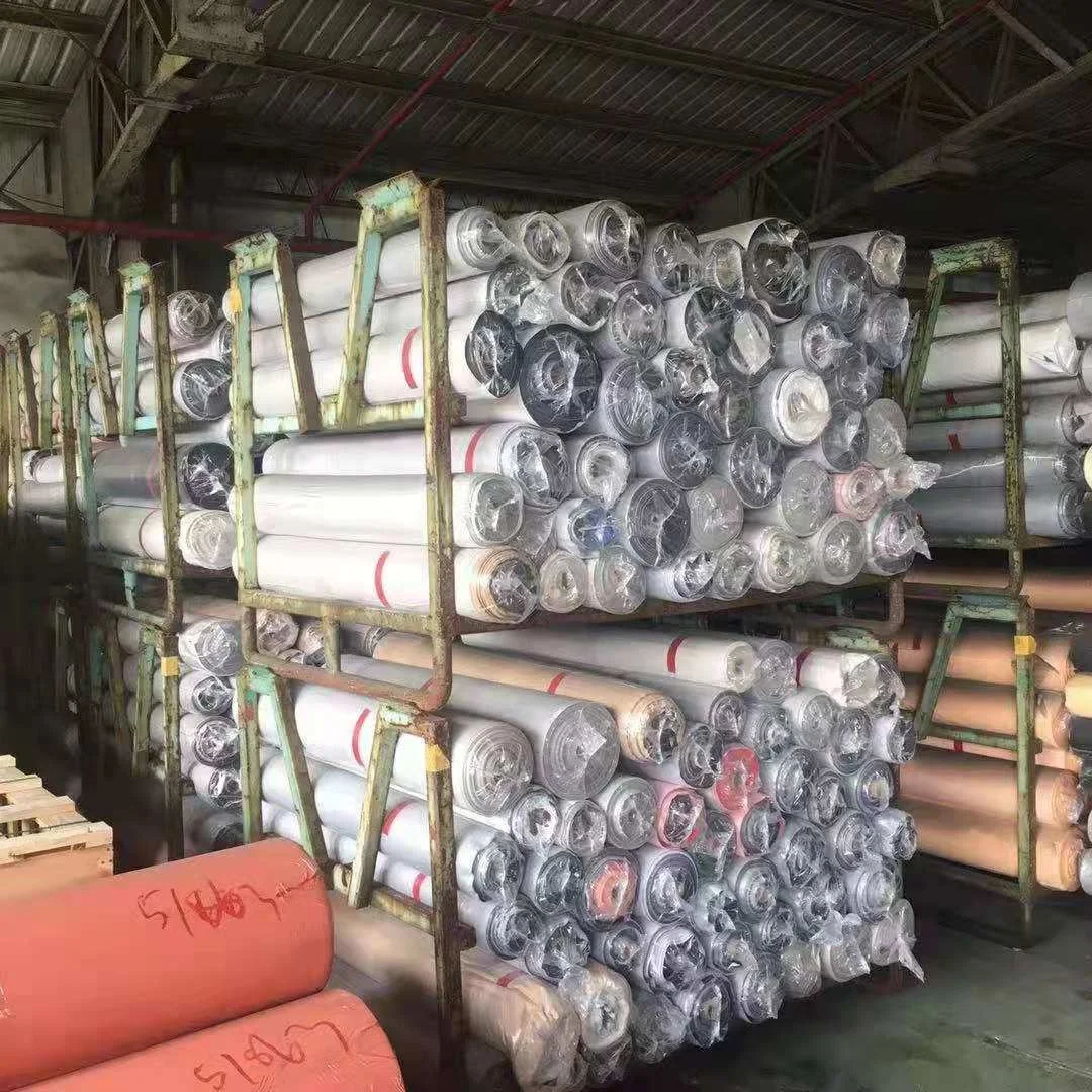 Well-known Taiwan factory High Quality B Grade PVC Artificial Leather Stock Lot