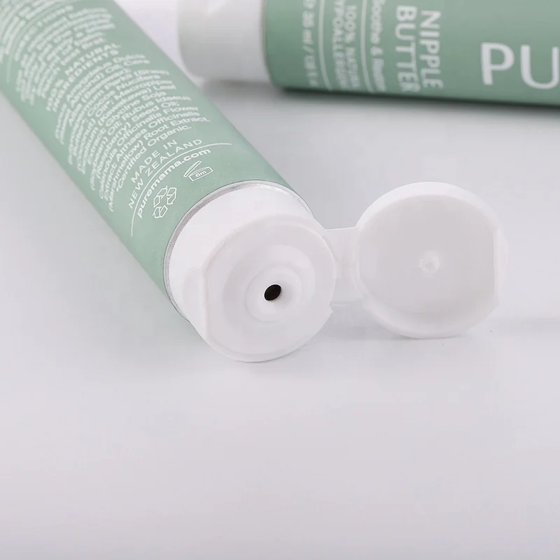 Экологически чистая пустая алюминиевая трубка на заказ 50 мл 100 алюминиевый крем для лица и рук Мягкая косметическая с откидной крышкой