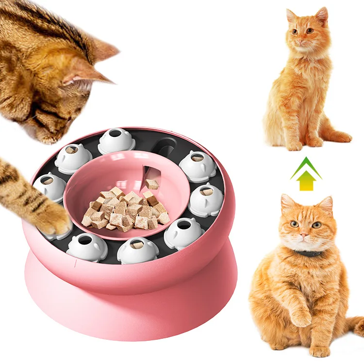New Arrival Cat Puzzle Toys Slow Feeder Interactive Training Food Bowl