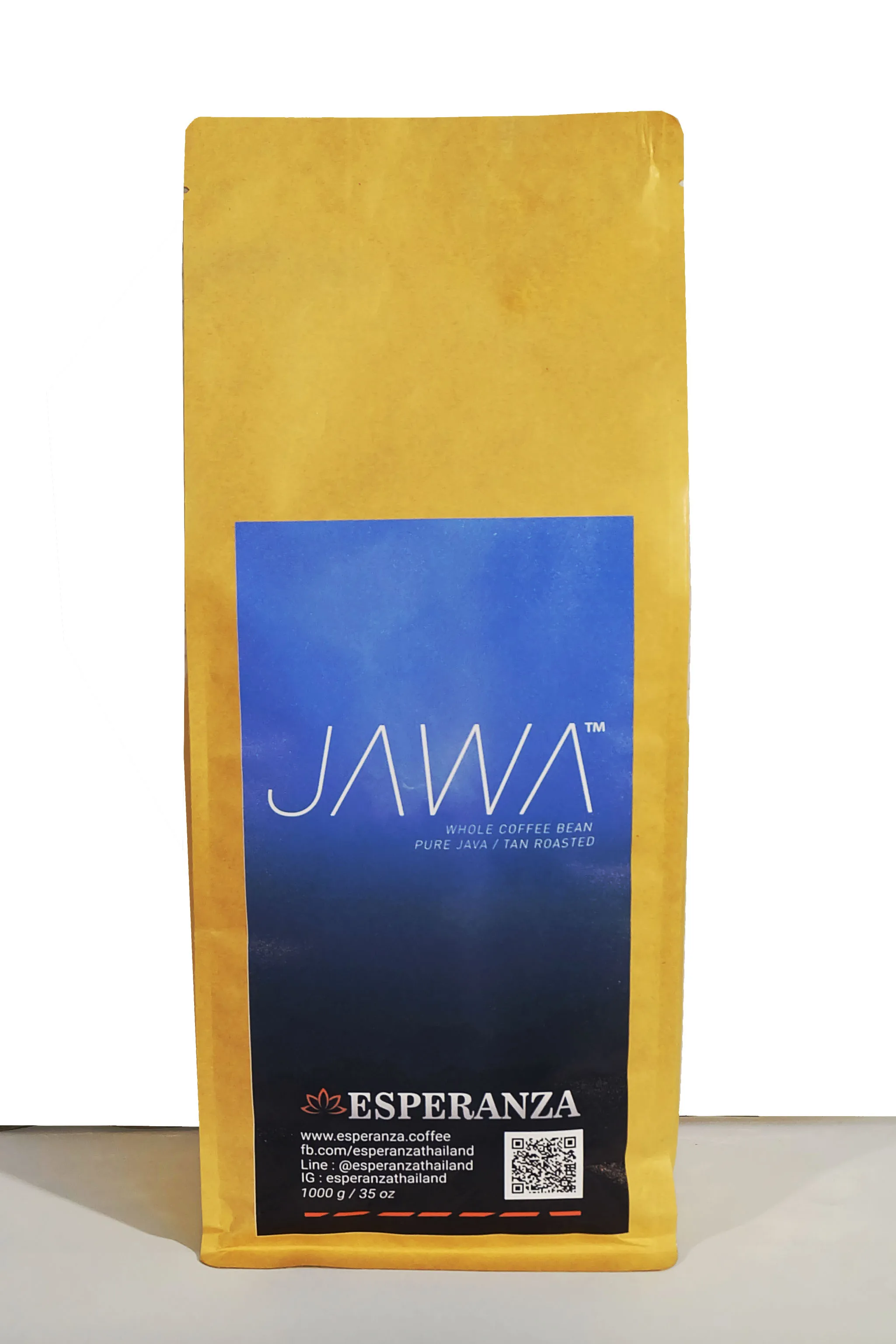 Premium JAVA Coffee Beans (Tan-Roasted Level) 1,000 Gram / Bag - Product of Thailand