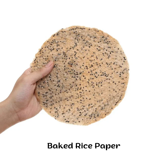 130G Flavor Coconut Baked Vietnam Rice Sesame Paper Cracker Ingredient Rice flour, sesame, coconut Eat as Snacks Biscuit Cracker