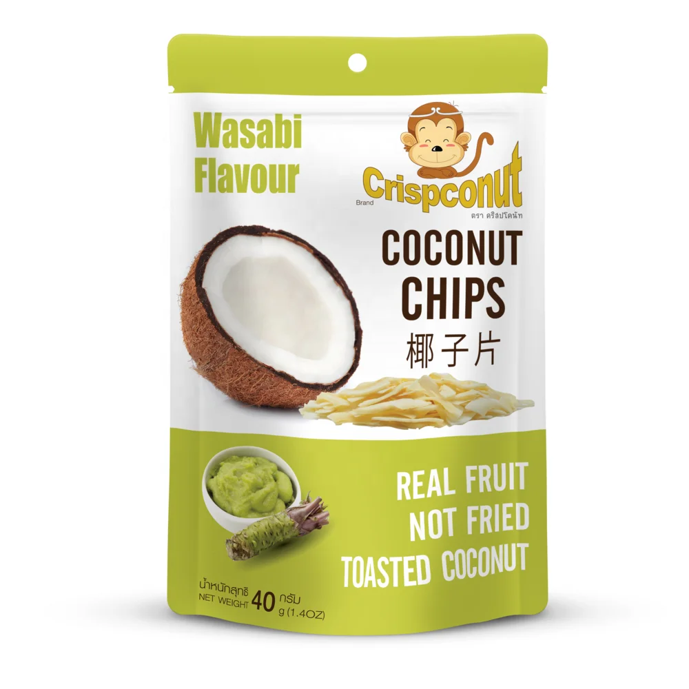 Thailand Wasabi Flavour Coconut Chips Crispconut