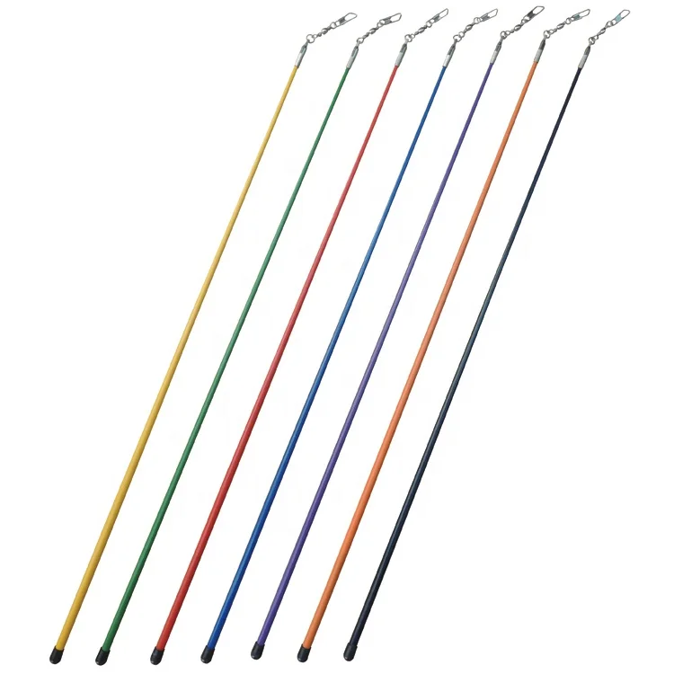 Customizable Rhythmic Gymnastics Colorful Ribbon Stick - Capped End 50 56 60cm