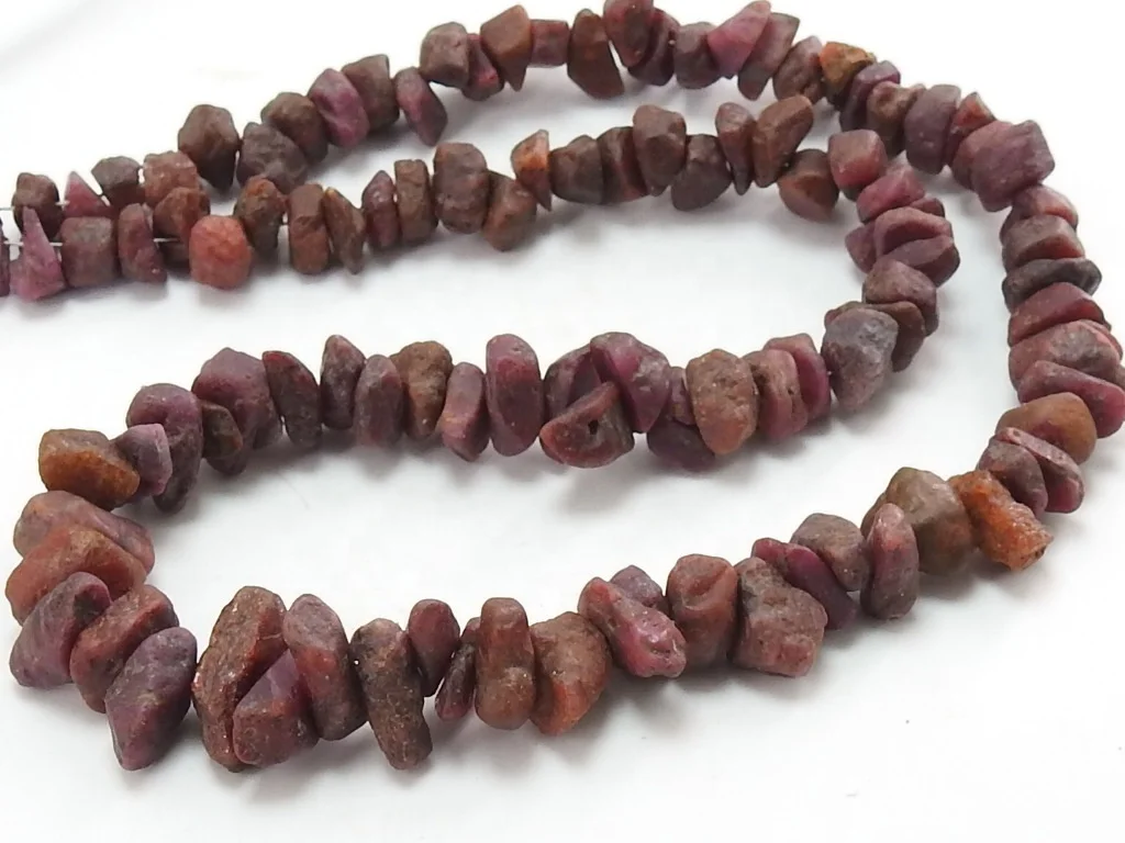 Ruby Natural Rough Bead Loose Raw Stones 16Inch Strand 11X5To5X3MM Approx Wholesaler Supplies