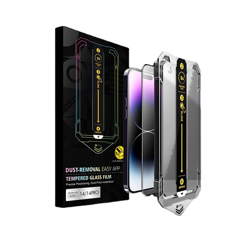 Automatic Dust Free Antispy Screen Protectors Tempered Glass Privacy Magic John Screen Protector For Iphone 14 13 12 11 Pro Max