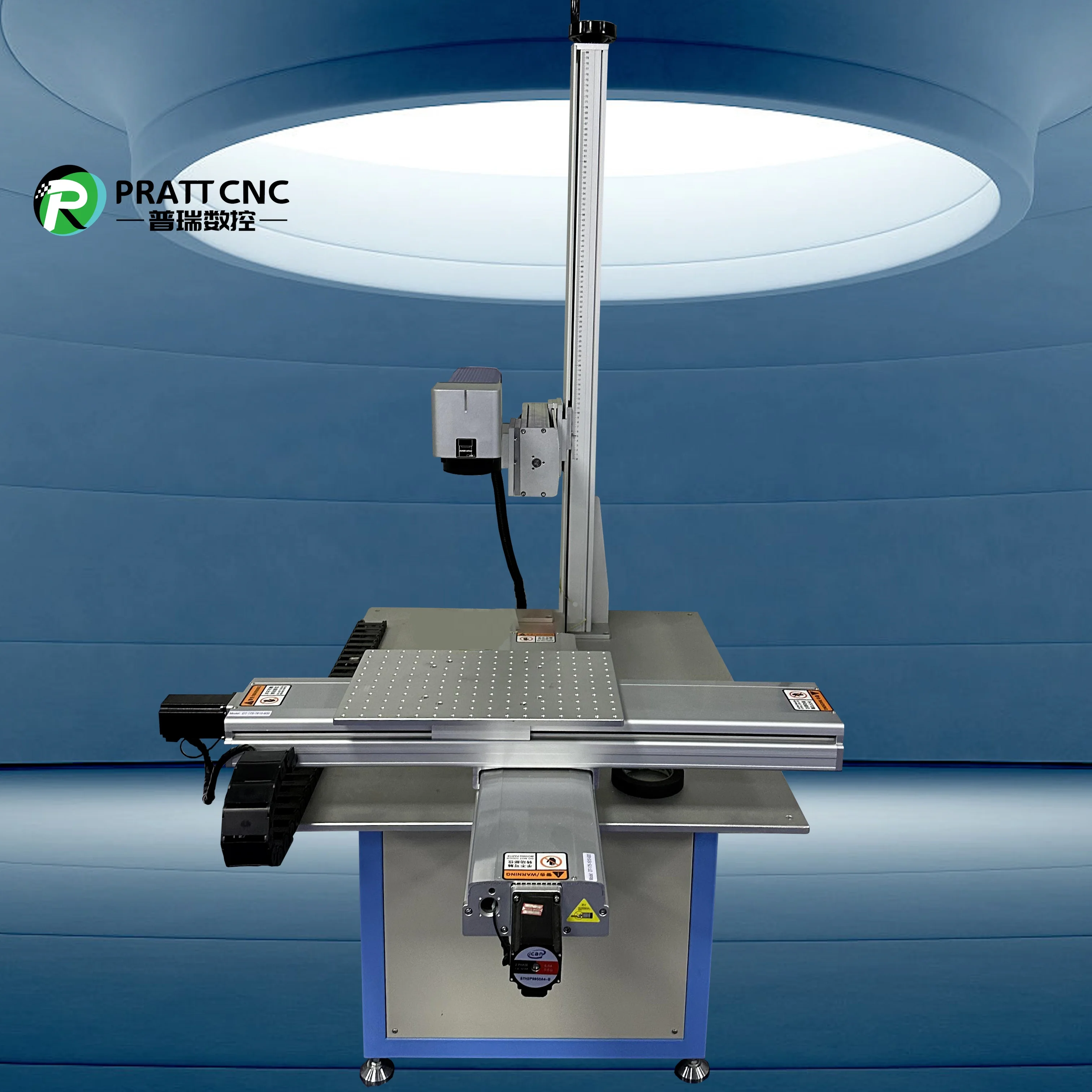 Enclosed Fiber Laser Marking Machine with Motorized Xy Moving Table for Logo Printing RAYCUS Laser Source Deep Marking