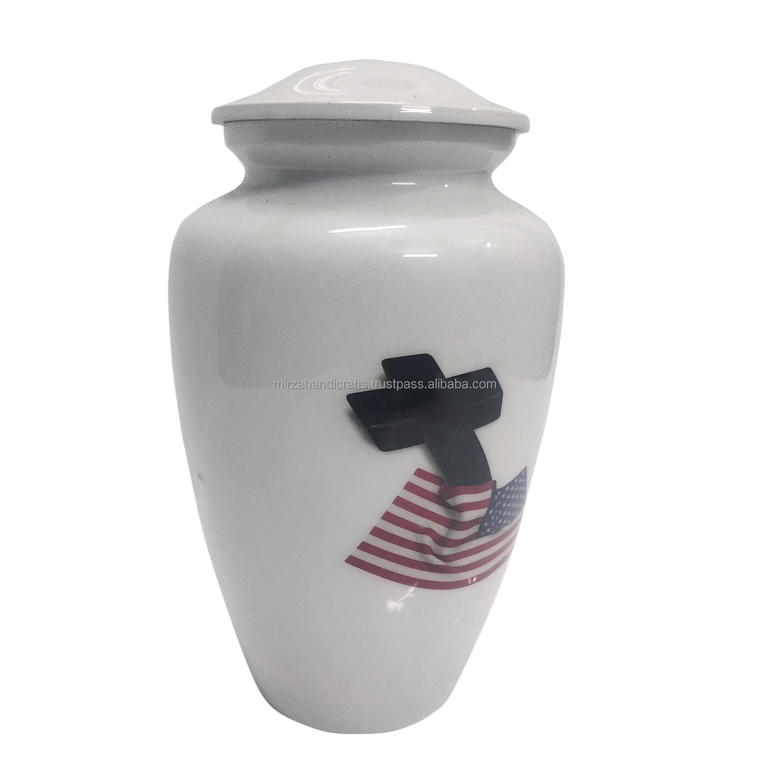 Funeral Cremation Urn Cross in Sky Cremation Urn for Human Ashes Hand Made in Metal Large Size for Adults