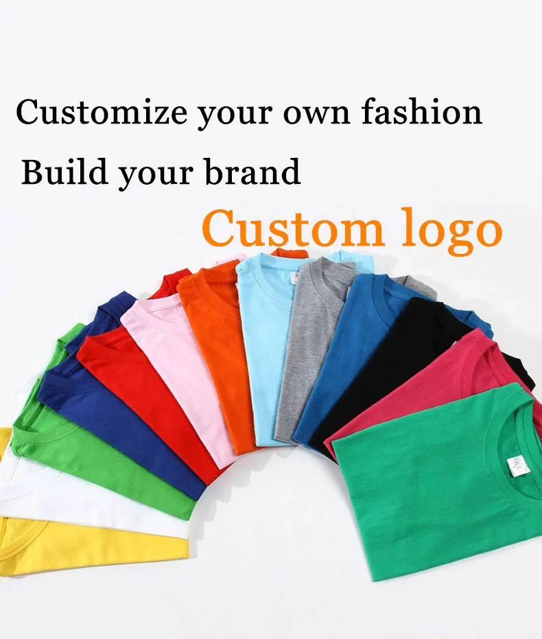 Футболка из 100% хлопка с круглым вырезом и принтом на заказ