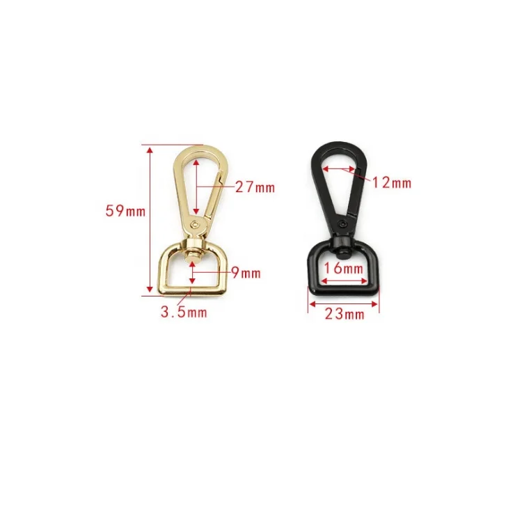 Factory price luggage hardware key chain with shoulder strap metal large plate buckle