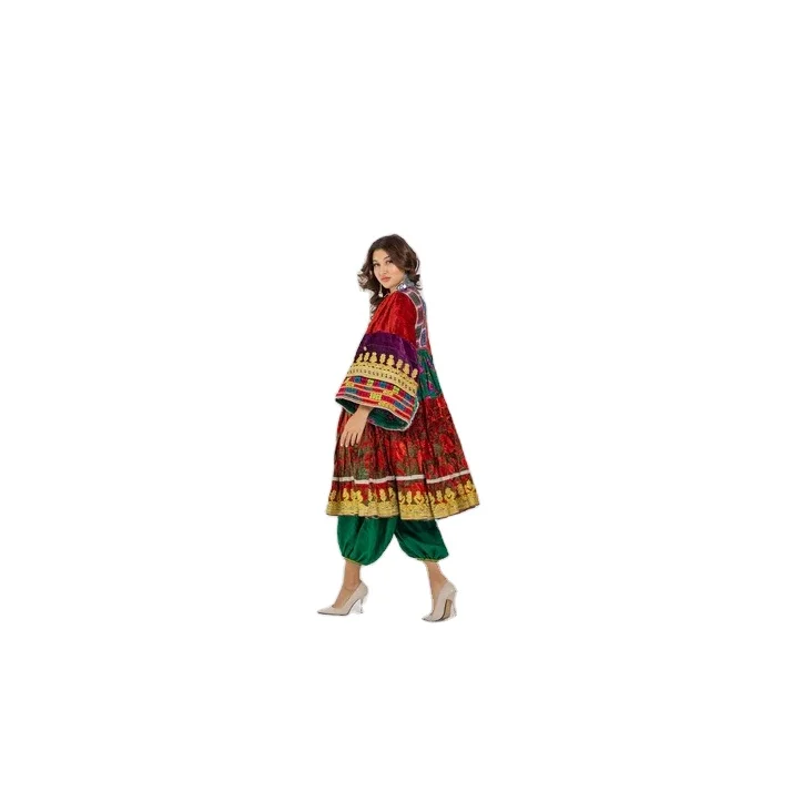Afghan Kuchi Dresses Tribal ethnic vintage kuchi dress, Afghan/Pakistan Kuchi party traditional Multi Colors Dresses