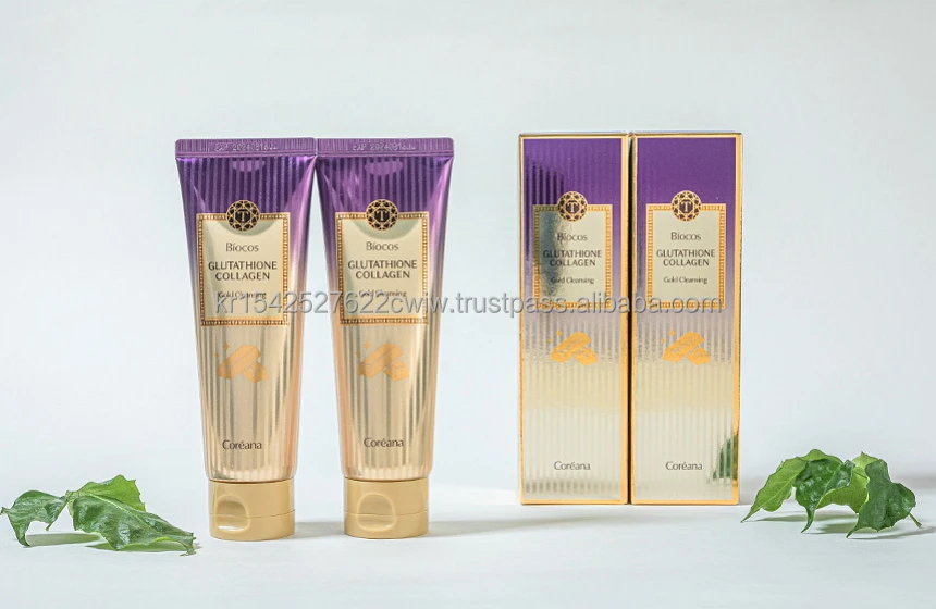 ALL IN ONE SOLUTION Coreana Biocos Glutathione Collagen Gold Cleansing 120ml brighten up and energize tired skin made in korea