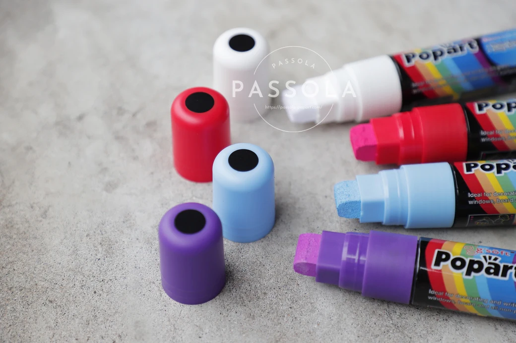 Fluorescent color Jumbo Parallel Flat Nib 30 mm Water based Erasable Liquid Chalk Marker 50 colors