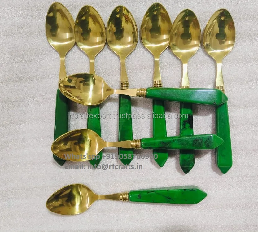 Luxury Cutlery with High Quality Clear Acrylic Handle Luxury Designer Stainless Steel cutlery set from India