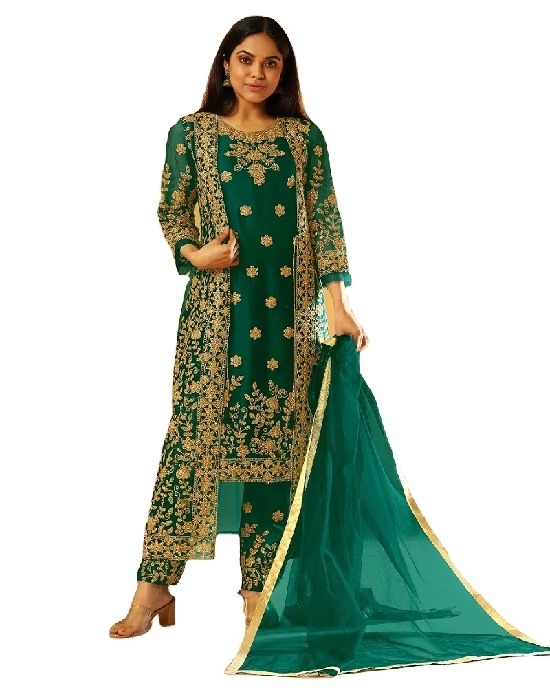Premium Quality 2022 Latest Design Wholesale Pakistani women wedding party wear shalwar kameez best stitching Quality