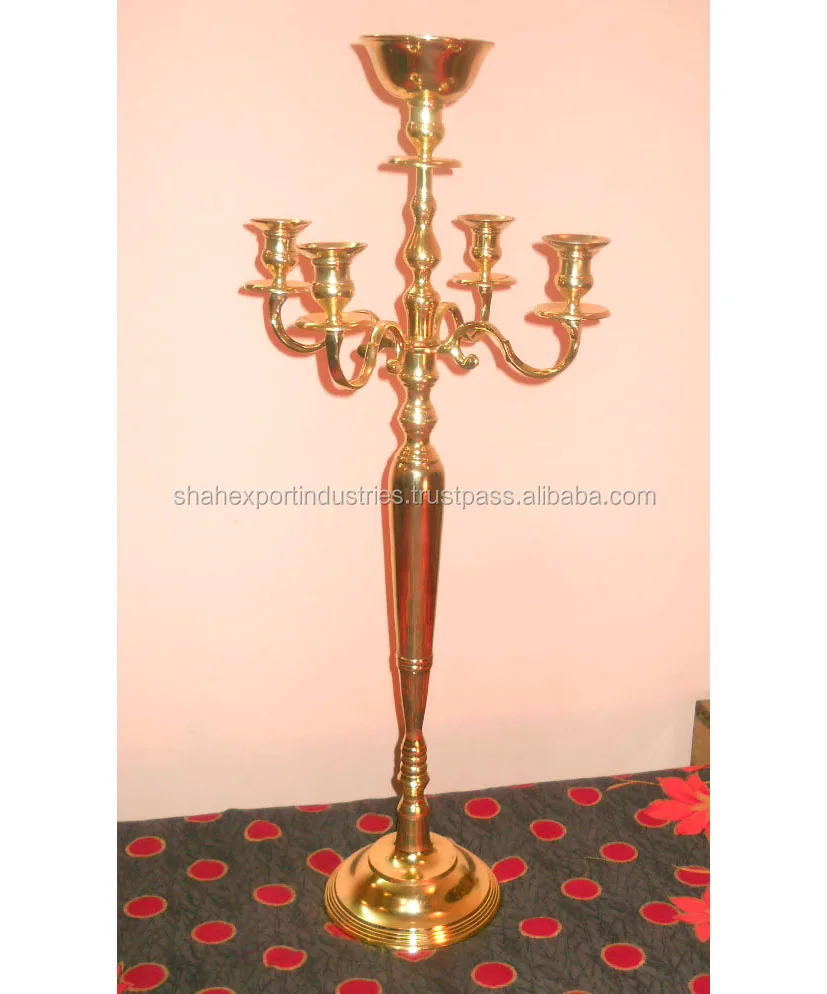 Wedding Decoration 4 Arms With Flower Bowl Crystal Candelabra Wedding & Home Table Top Decor Centerpieces