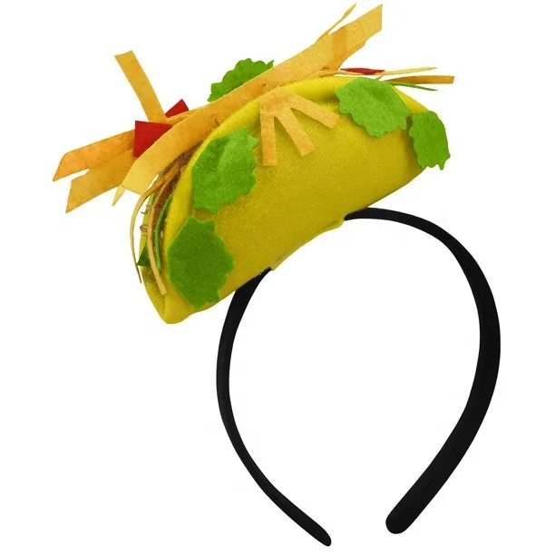 Haiwin Party Novelty Fiesta Food Costume Taco Hat for Cinco De Mayo Halloween