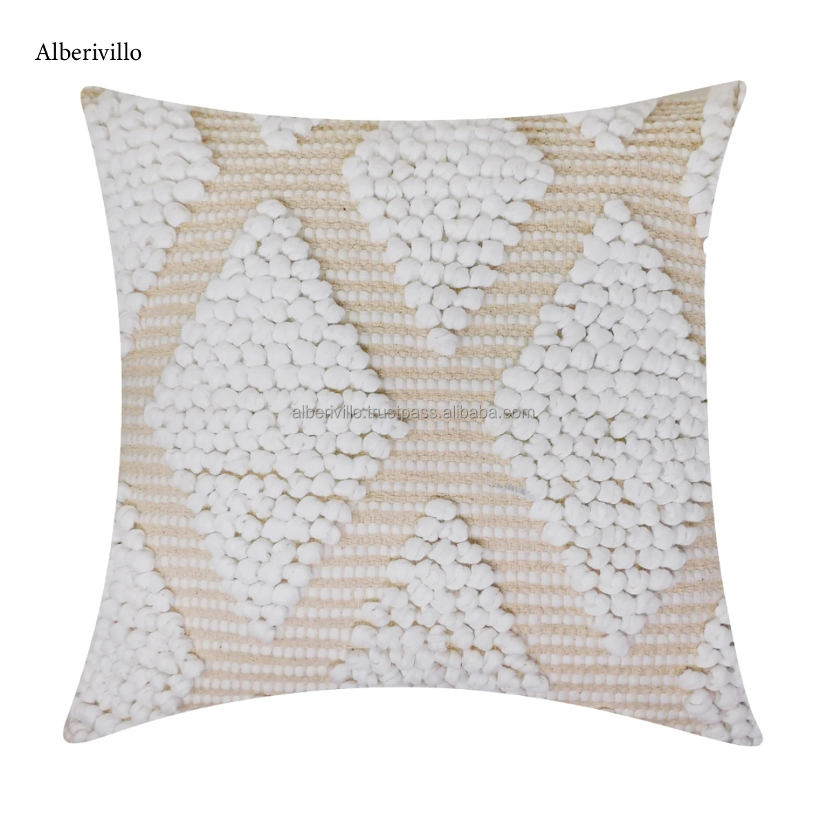 Natural Striped Fringe Black Throw Pillows Moroccan with Tassel Cotton Handmade Bohemian Throw Pillow Cover