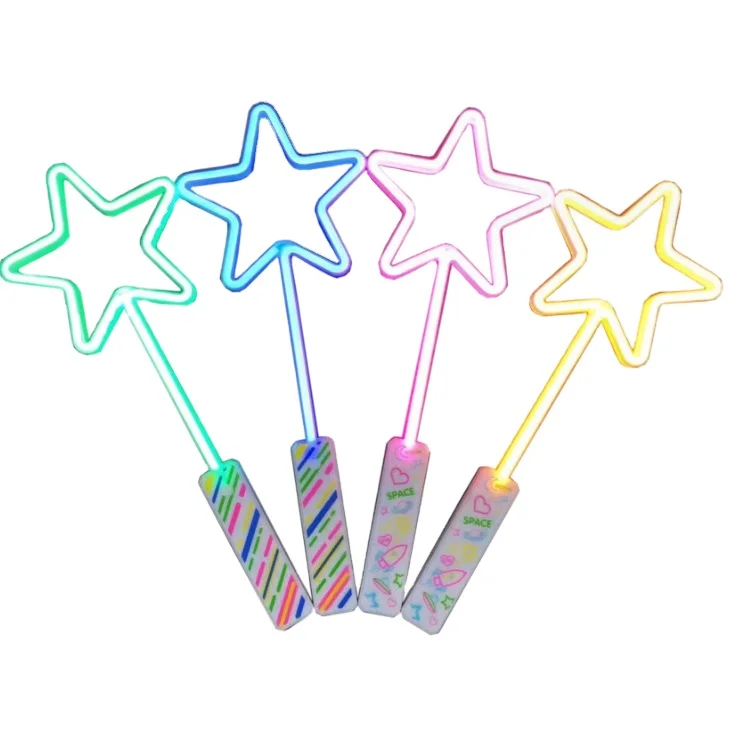 2024 novelty light up supplies Neon stick Led Neon Light magic star wand for kids adult Party Concert cheer decoration
