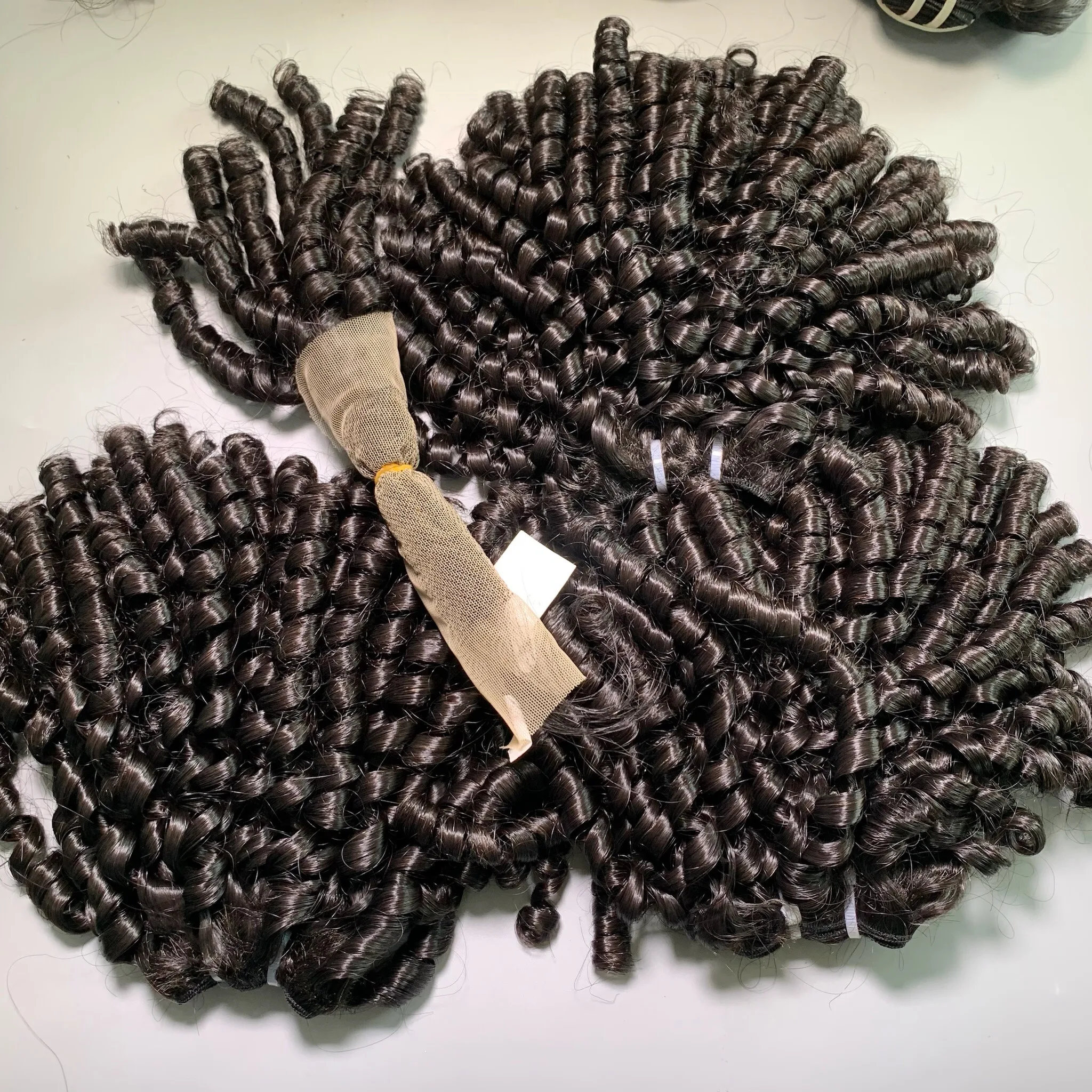 Pixie Curl  With Closure Natural Black Hot Selling African Market 100% Original Virgin Vietnamese Human Hair