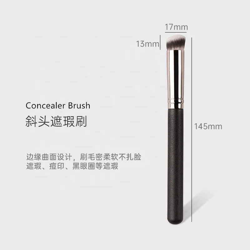 3 piece Detail Concealer Brush Set Luxury Wood Handle Soft brush Makeup Tool Kit