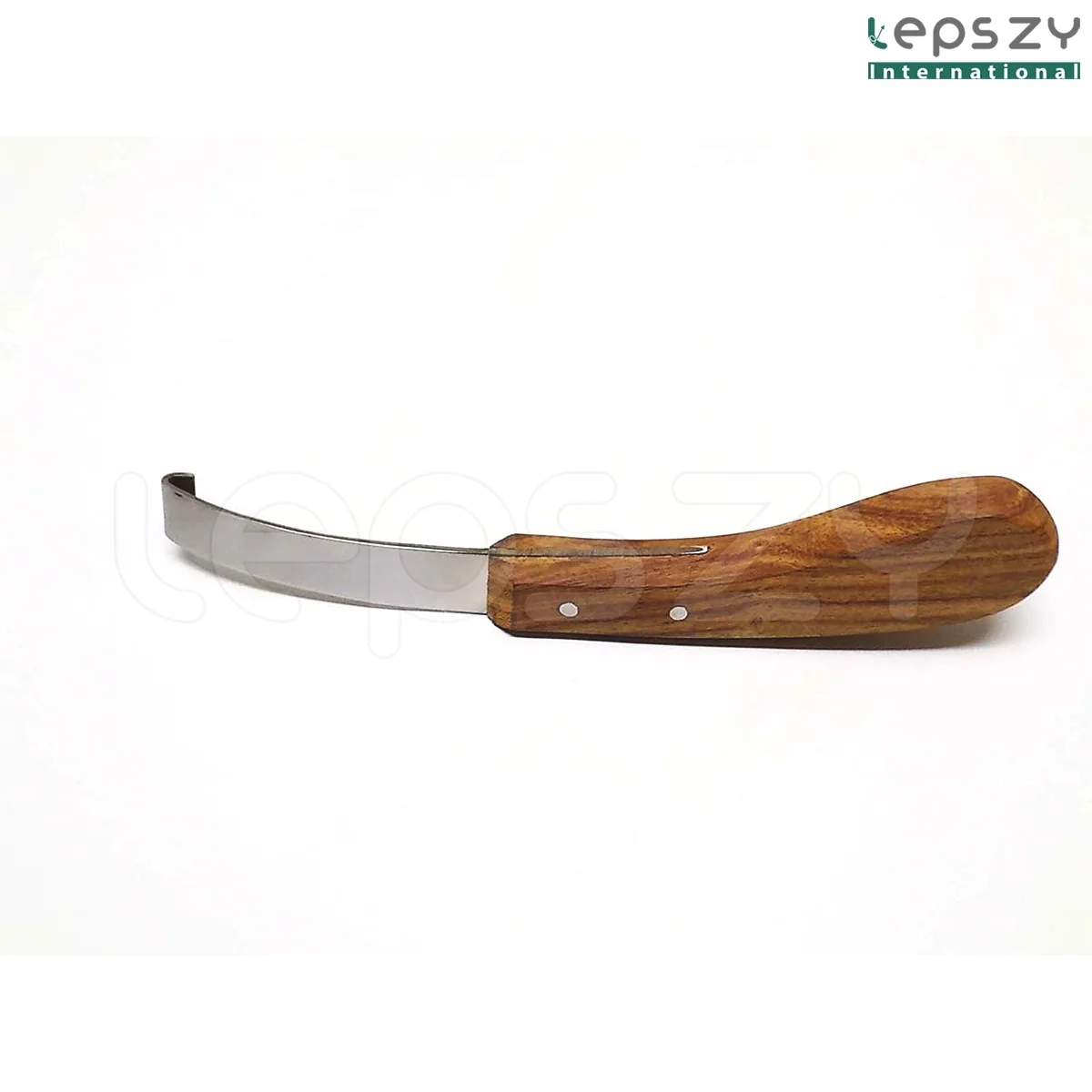 Hoof Knife, Narrow Edge with Right hand wooden handle Premium Stainless Steel Veterinary Instruments