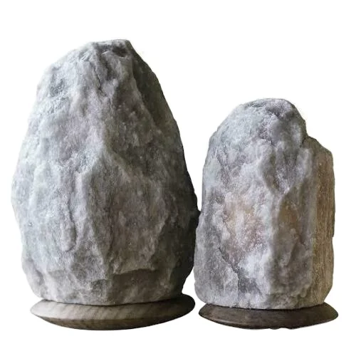 Rock Salt Natural Himalayan Gray Table Lamp 14-18KG