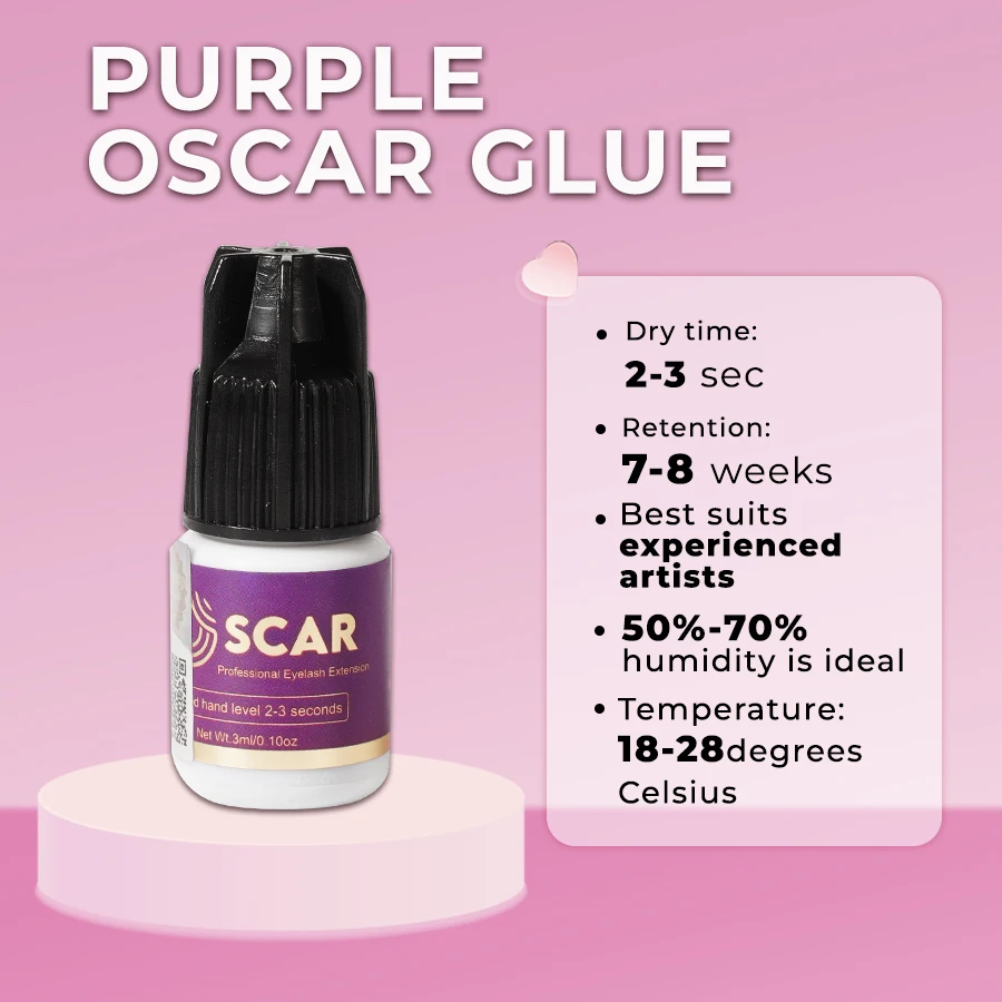 Best Seller lash extensions glue oscar 7-8 weeks retention Matte finish natural look best eyelash glue lash extensions glue