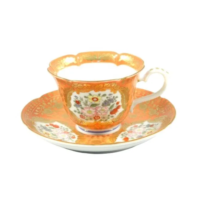 Hot Selling Traditional Arita Ware Coffee Cup & Saucer Set with Ergonomic Handle Versailles Tea Cup & Saucer Set