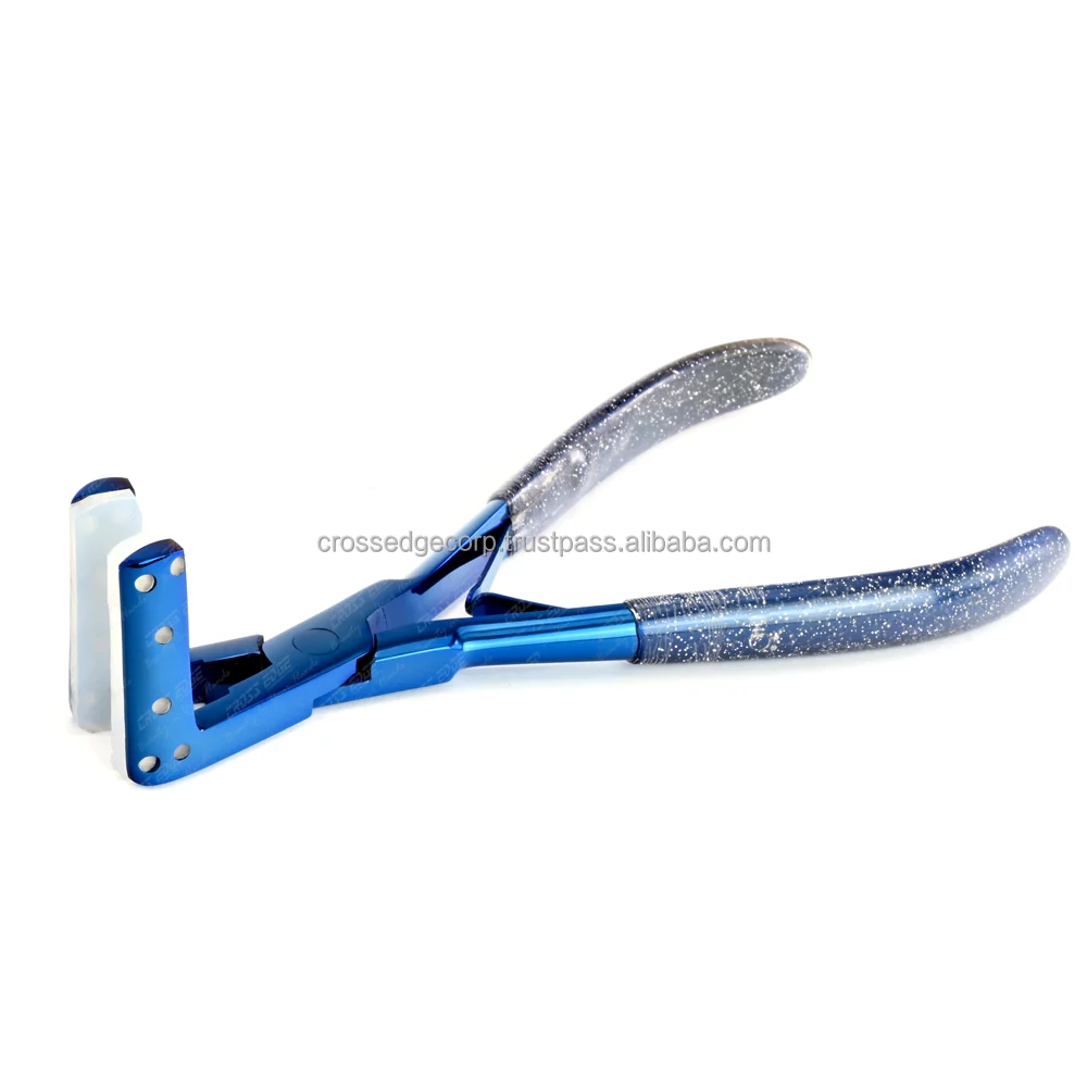  Клещи для наращивания волос оптом двусторонние белые накладки инструменты