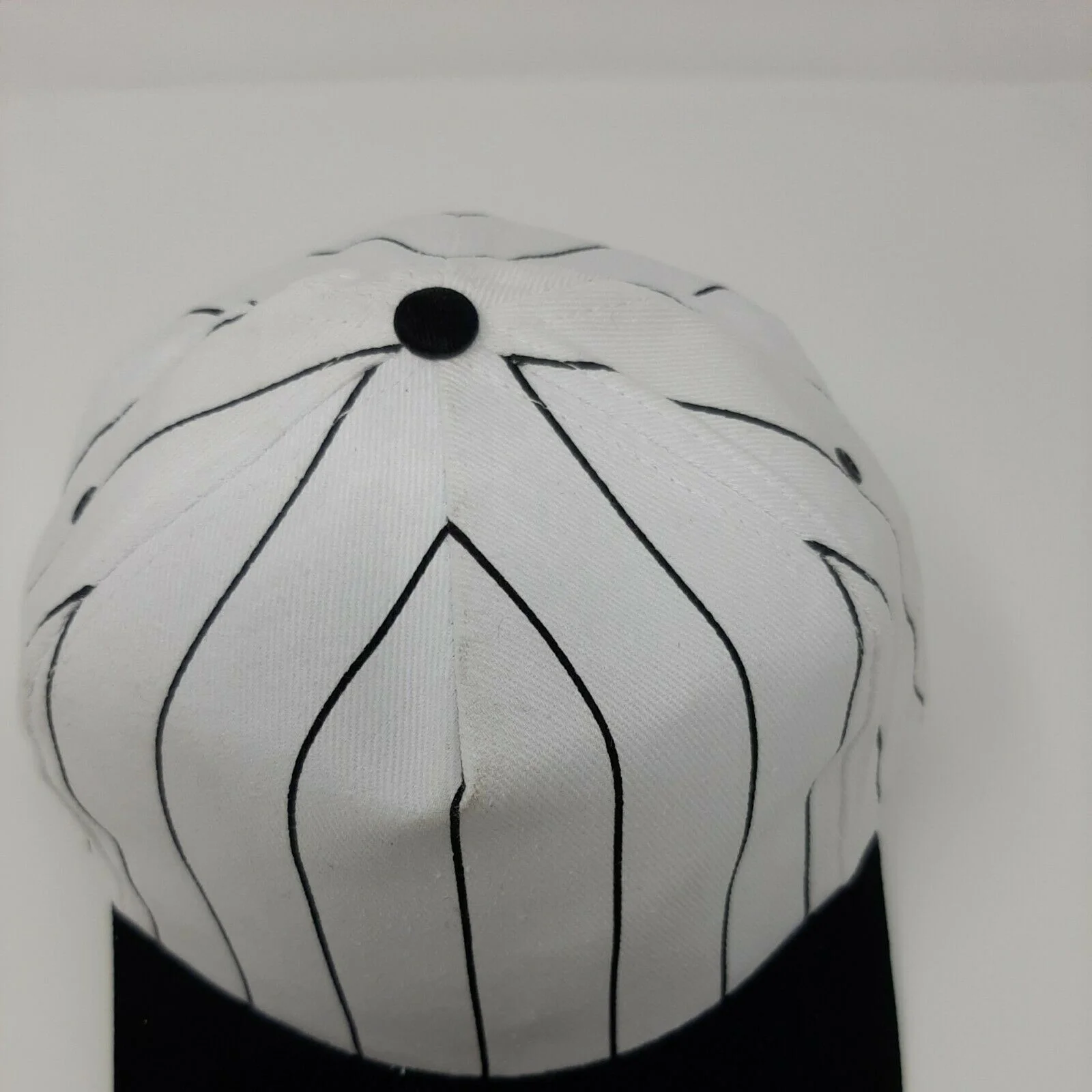 Wholesale OEM Cheap Price Cotton Custom Snapback Hat Cap Blank Snapback Flat Brim |White & Black Pinstripes Dad Hat Snapback Cap