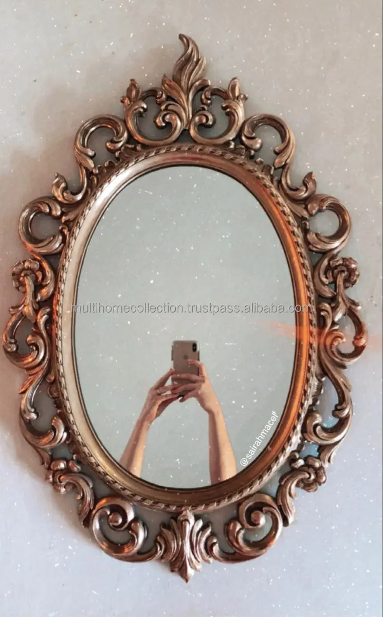 Brazilian Latest Design Wall Mirror For Home Decorative Engrave Embossed Design Wall Mirror With Logo Printed
