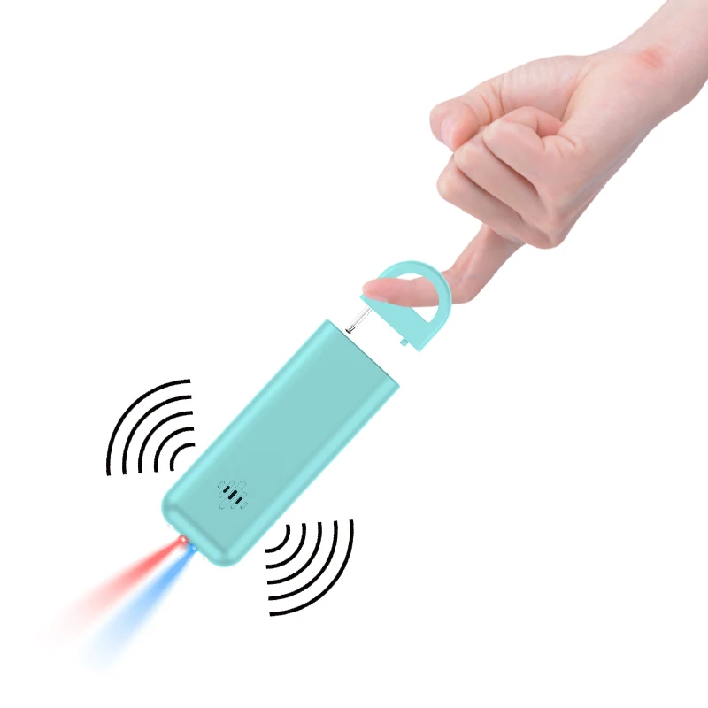 130db mini personal key chain self defense anti rape alarm with apple find my tag airtag for women