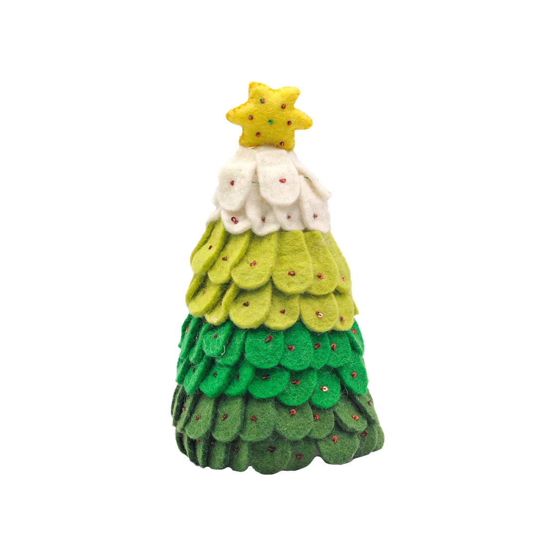 High Quality Felt Christmas Tree With Beads Embroidery For Christmas Party Decoration And Gift Item