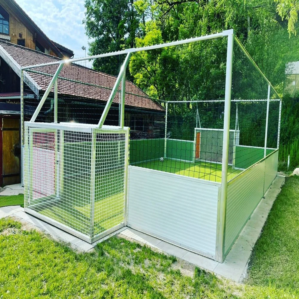 Compact 5V5 Mini Soccer Field Net Football Cage Versatile Backyard Street Sports Equipment System