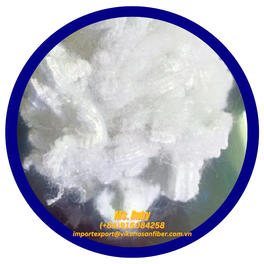 Recycled PET 6D GRS Fireproof Flame Retardant White Hollow Polyester Staple Fibers Virgin 3D Concrete Oeko-Tex Stuffing Pillows