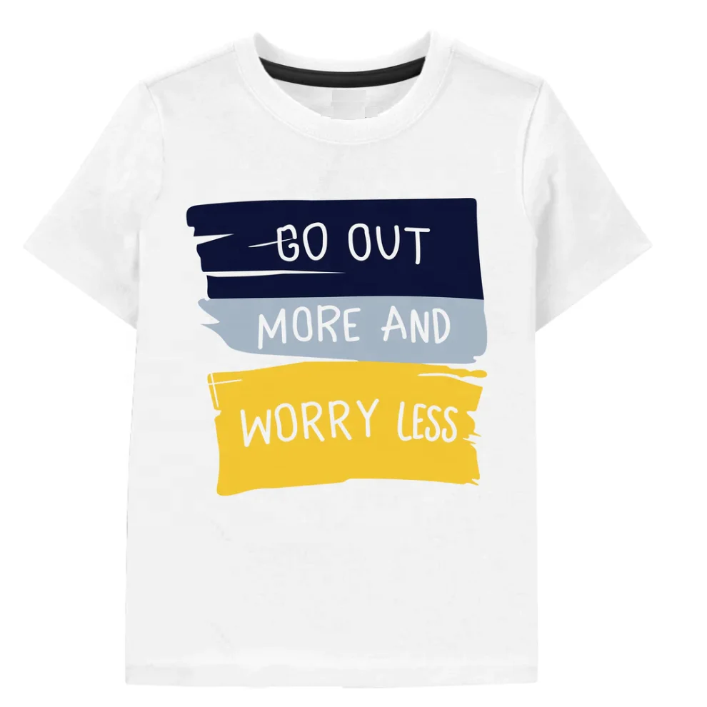 100% Cotton Casual Kid Summer Shirt Long Sleeve O-Neck Design Plain Fabric Blank Style Kid Clothing