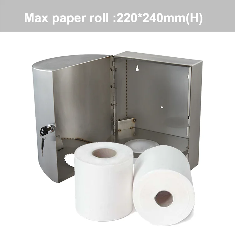 Stainless Steel Center Pull Paper Towel Dispenser Wet Wipes Dispenser for Bathroom Kitchen Commercial Use  Hand Towel Dispenser
