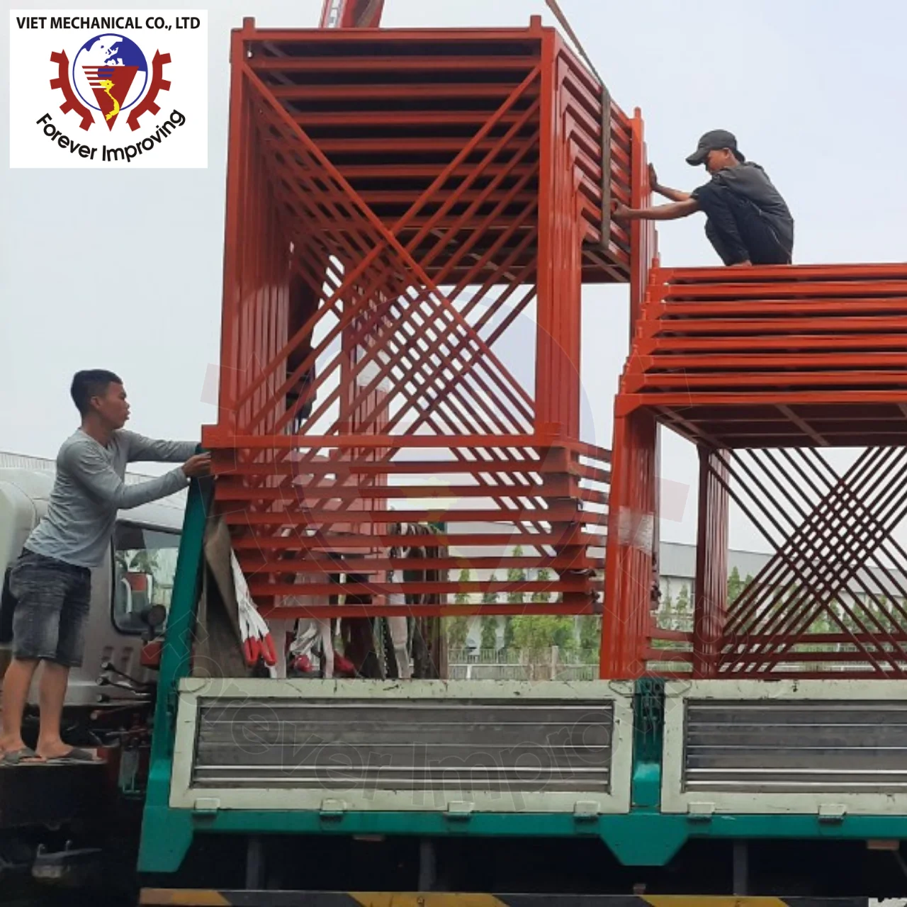 Steel Pallet Storage Crate StackableWith Steel Reinforcement Produced From Directly Vietnam Factory