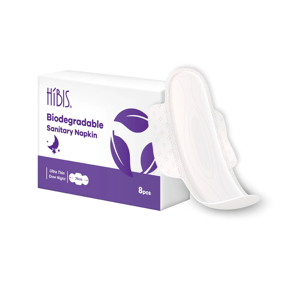 290mm biodegradable organic sanitary napkins  night use