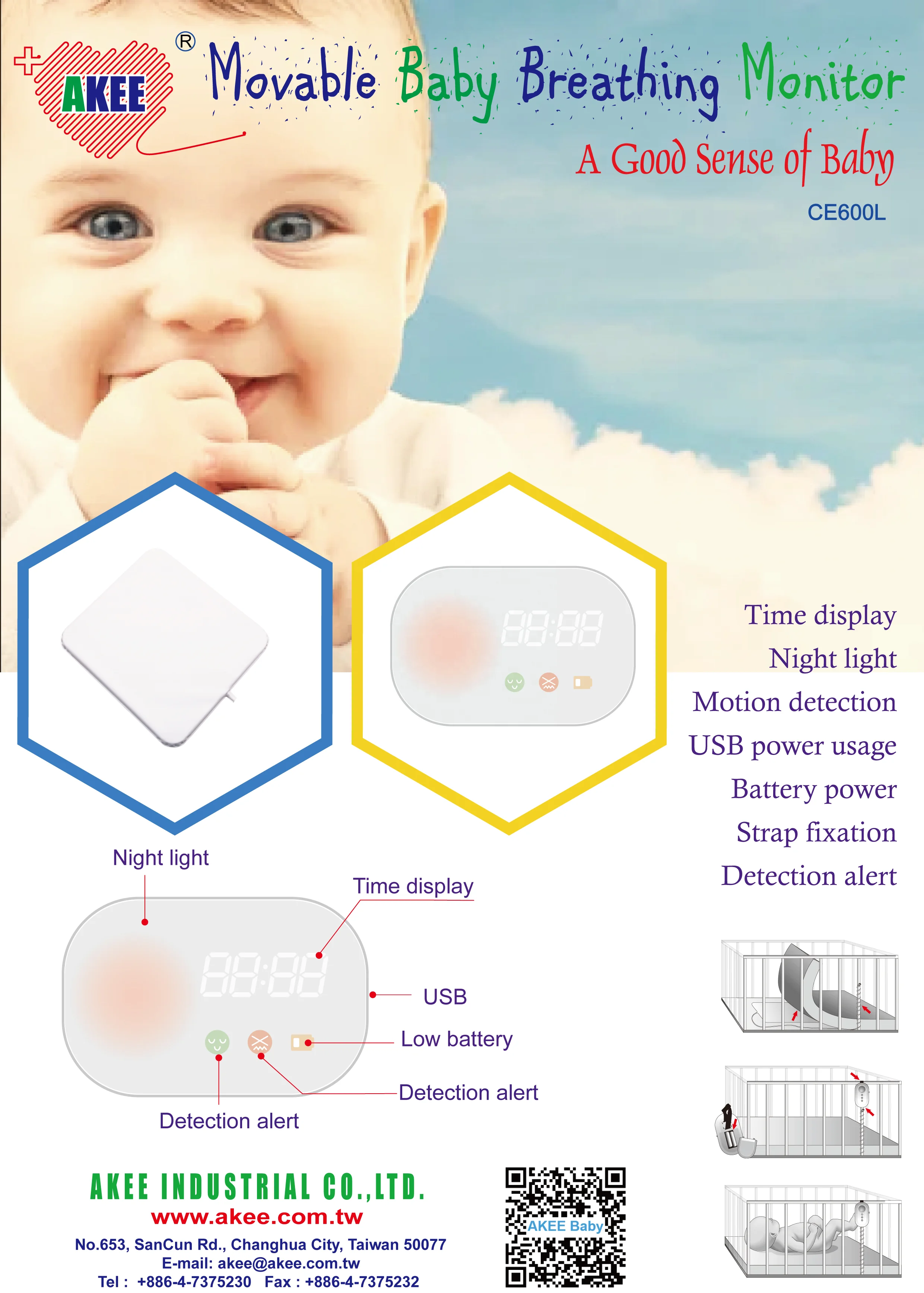 remote bluetooth monitoring clock function danger alarm baby rhythm breathing detector|app support infant series