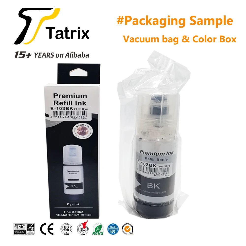 Чернила Tatrix для заправки 001 чернила EPSON картриджа прямого