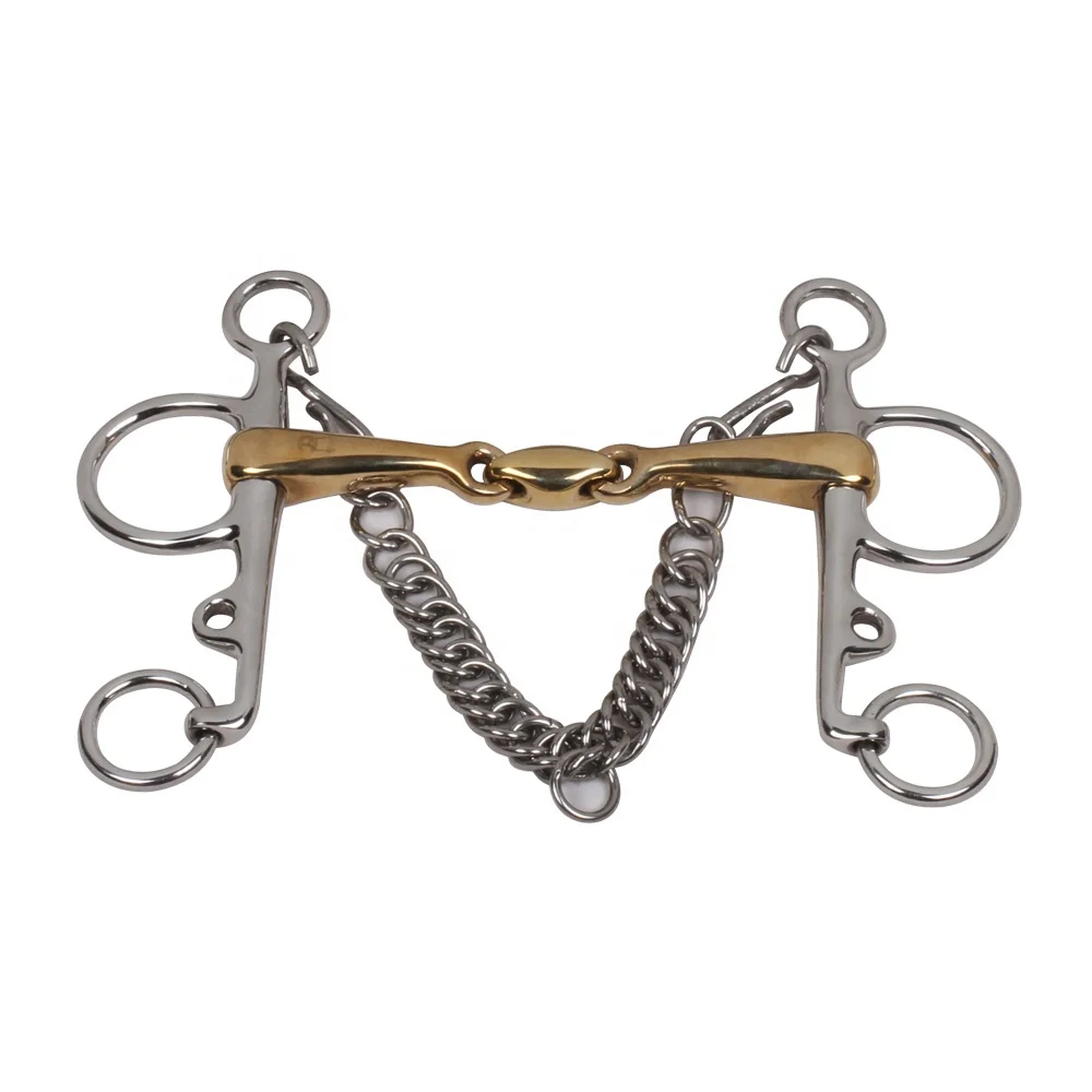 Double Broken Pelham 14mm Horse Bits Equestrian Equine Equipment